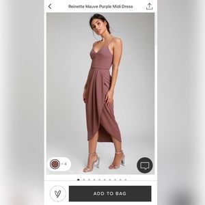 Lulu’s Reinette Mauve Purple Midi Dress